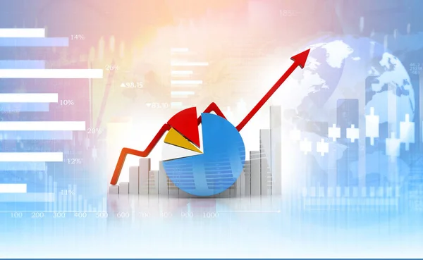 Gráfico Negocios Ilustración — Foto de Stock