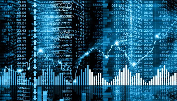 График Фондового Рынка Цифровая Иллюстрация — стоковое фото