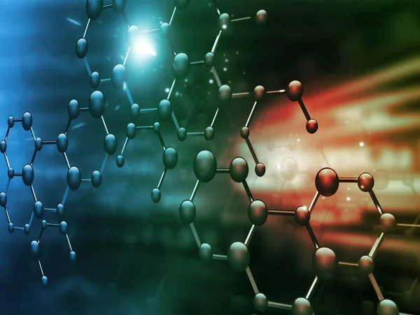 Molekylär Structur Digital Illustration Royaltyfria Stockfoton