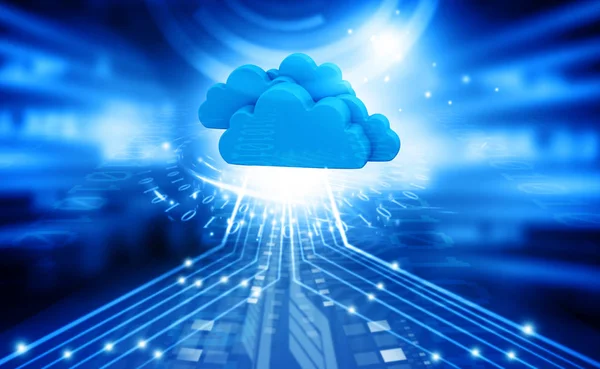Conceito Computação Nuvem Ilustração — Fotografia de Stock