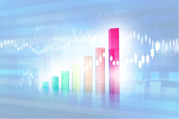 Finanzielle Grafiken Und Diagramme Zeigt Unternehmenswachstum Illustration — Stockfoto