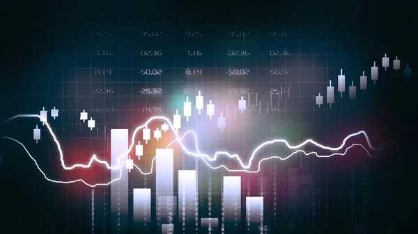 Tőzsdei Diagram Illusztráció — Stock Fotó