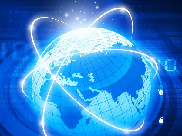Futuristischer Hintergrund Von Globalem Business Netzwerk Internet Globalisierungskonzept — Stockfoto