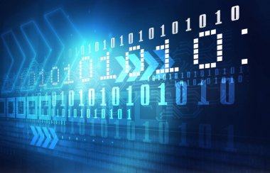 Dijital teknoloji arka plan. 2D çizim