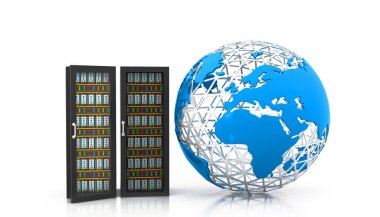 sunucu odası 3D render