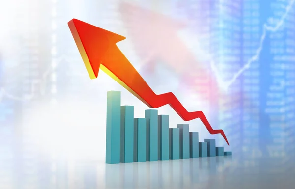 Postęp Finansowy Wykres Biznesowych Rachunkowości Analizy Otoczenie Biznesu — Zdjęcie stockowe