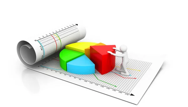 Business Graph Showing Profits Gains Business Background — Stockfoto