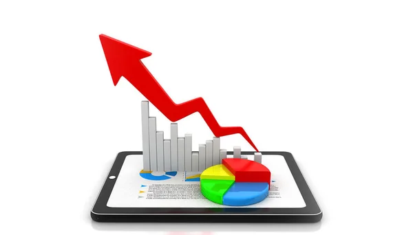 Business Graph Showing Profits Gains Business Background — Stockfoto