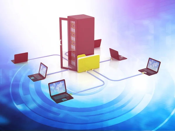 Computer Network Internet Communication Concept Illustration — Stock Photo, Image