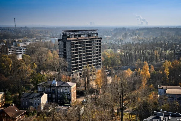 Blowing up the building for demolition — Stock Photo, Image