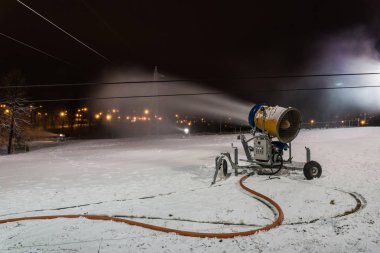 Makine snowmaking Kayak tesisi.