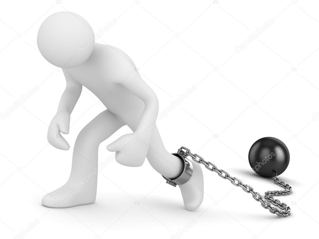 Man with chain ball