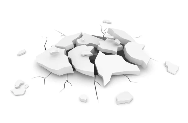 Cracked White Ground — Stock Photo, Image