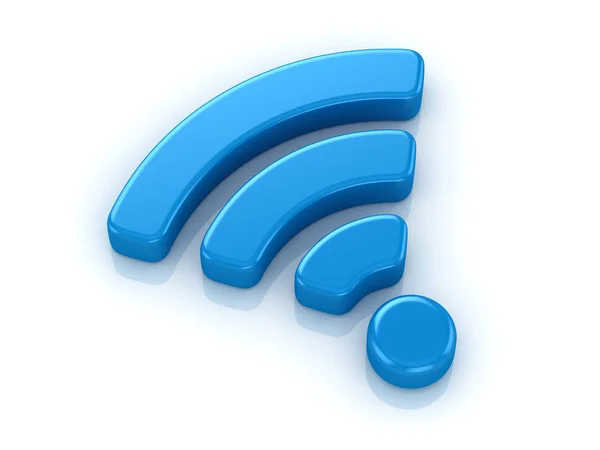 Голубой символ wifi — стоковое фото