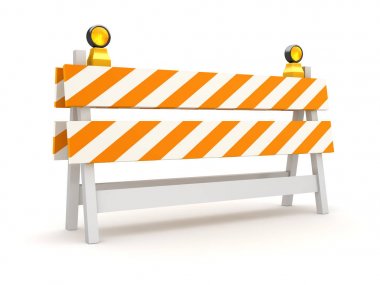 Isolated Orange Roadblock clipart