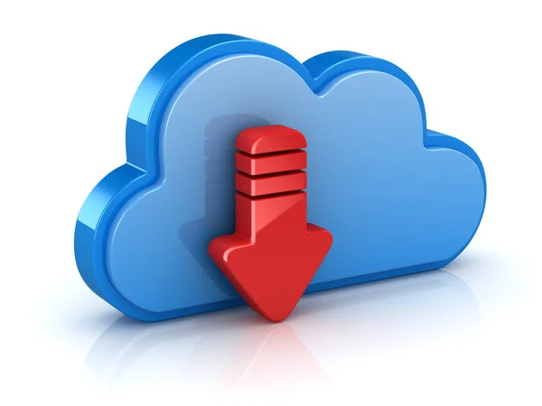 Cloud System Hämta konceptet — Stockfoto
