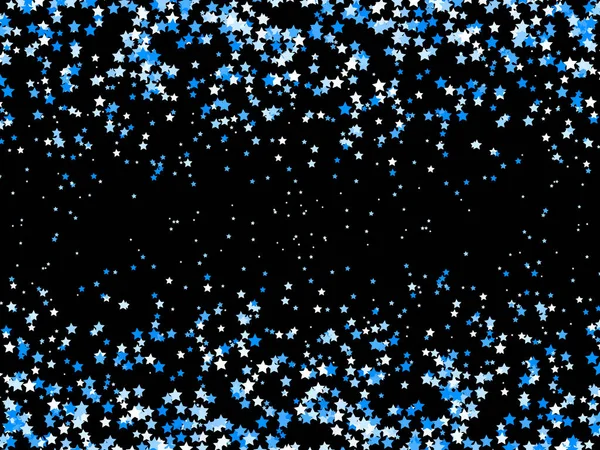 Kék csillagok fekete háttér — Stock Fotó