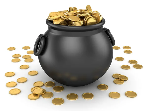 Pot of Gold Coin — Stock Photo, Image