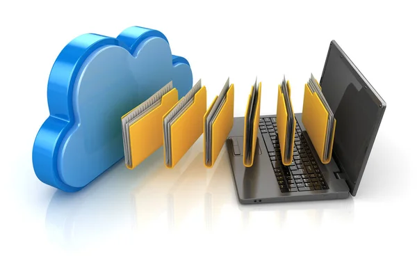 Concetto di sistema di cloud computing — Foto Stock
