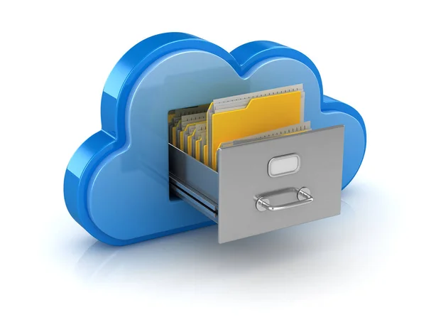 Concetto di sistema di cloud computing — Foto Stock