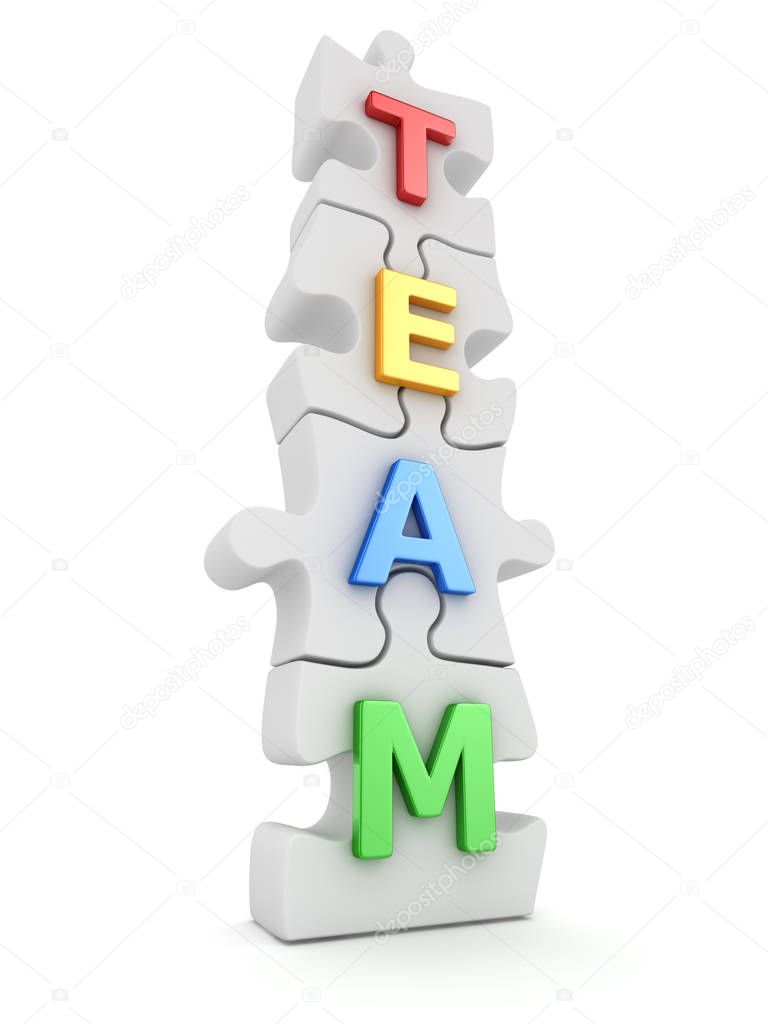 Team Concept with Puzzle Piece