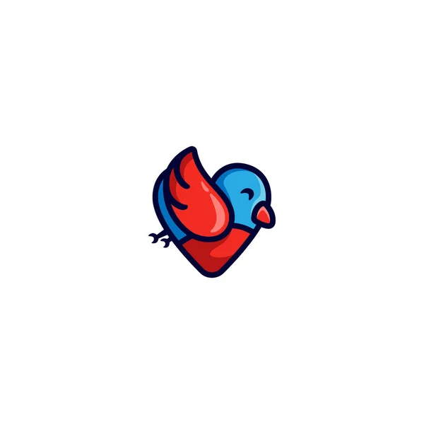Design créatif pour l'amour des oiseaux — Image vectorielle