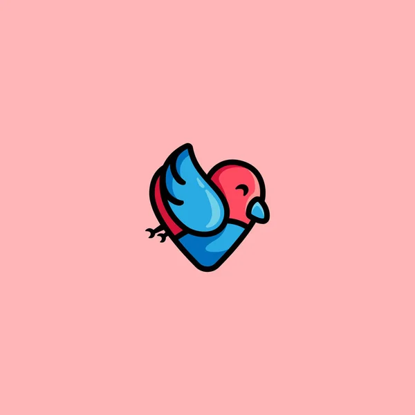 Design créatif pour l'amour des oiseaux — Image vectorielle