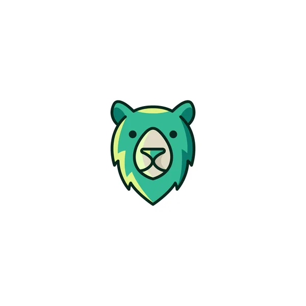 Funny Unique Character Face Bear — 스톡 벡터