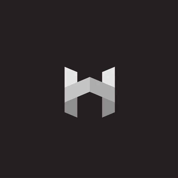 List kreatywny H Logo Symbol ikony — Wektor stockowy