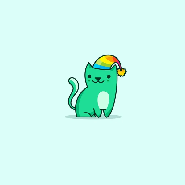 Aranyos macska karakter — Stock Vector