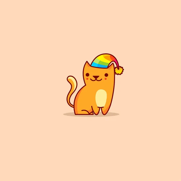 Aranyos macska karakter — Stock Vector