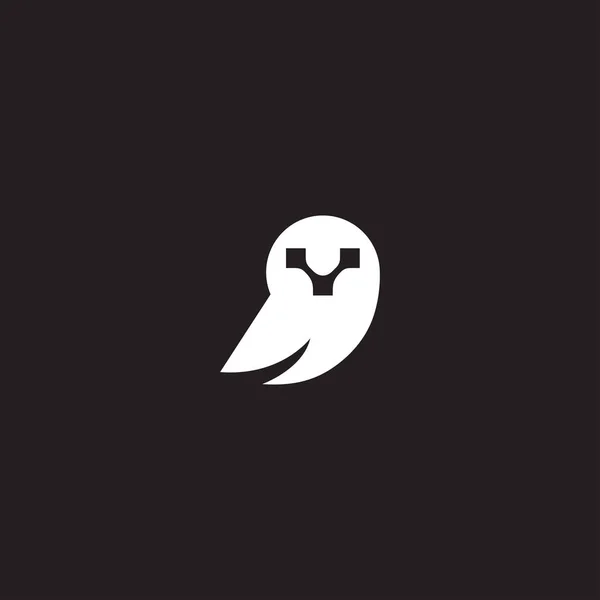 Flat Owl Mysterious — Stock Vector
