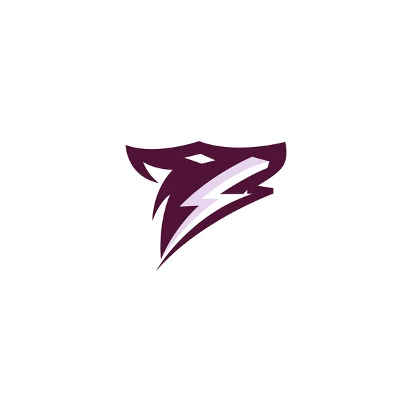 Creative Thunder Fox Logo-Symbol — 스톡 벡터