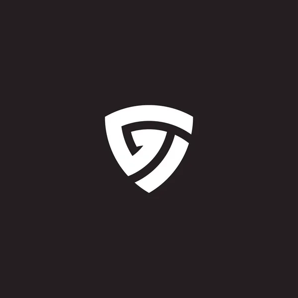 Bewaking Logo Initieel G — Stockvector