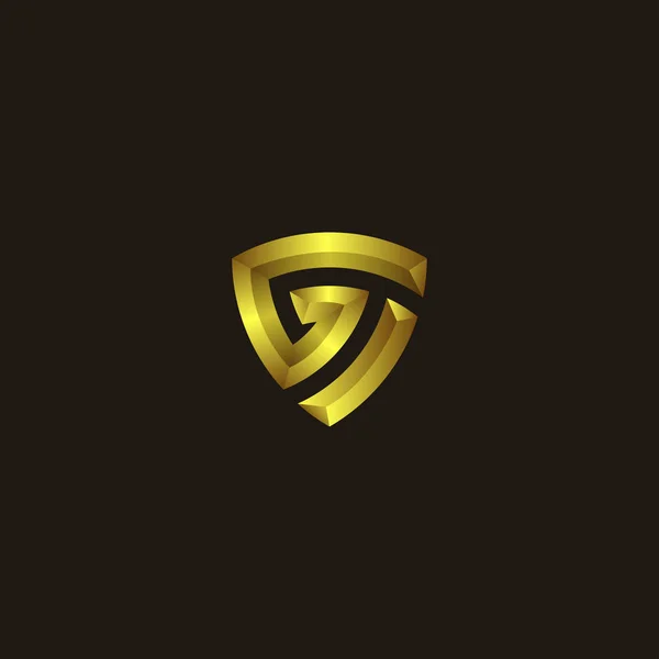 Bewaking Logo Initieel G — Stockvector