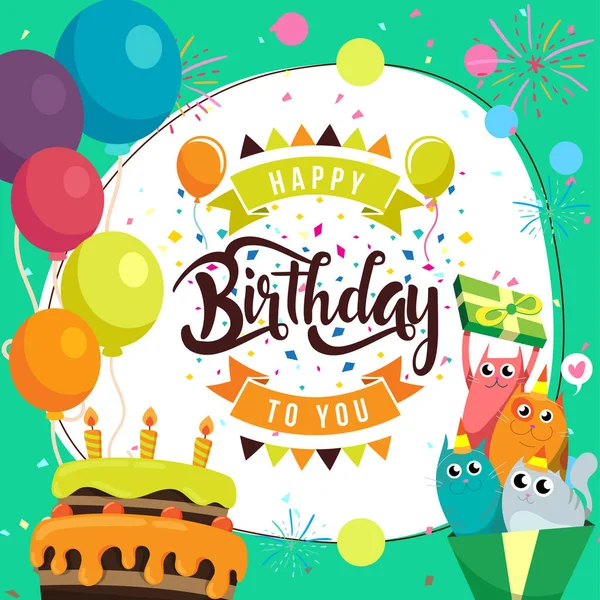 Happy Birthday Card Vector Graphics