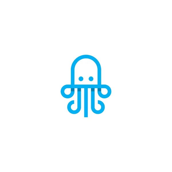 Line art jellyfish — 스톡 벡터