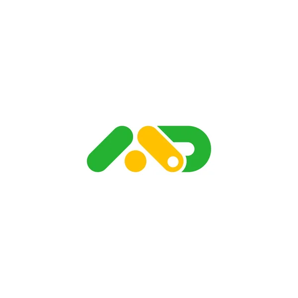 Логотип MD для ідентифікації або логотипу компанії — стоковий вектор
