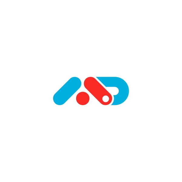Azonosító vagy céglogó Md logója — Stock Vector