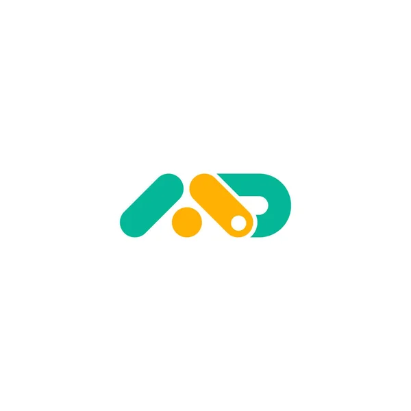 Azonosító vagy céglogó Md logója — Stock Vector