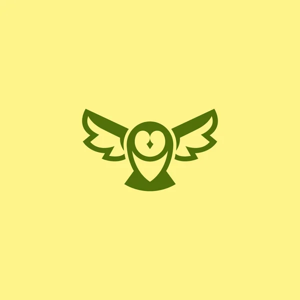 Logotipo creativo del búho Pin - Icono — Archivo Imágenes Vectoriales
