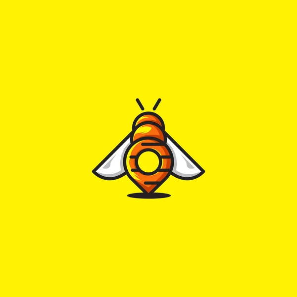 Pin Bee App Icon — стоковий вектор