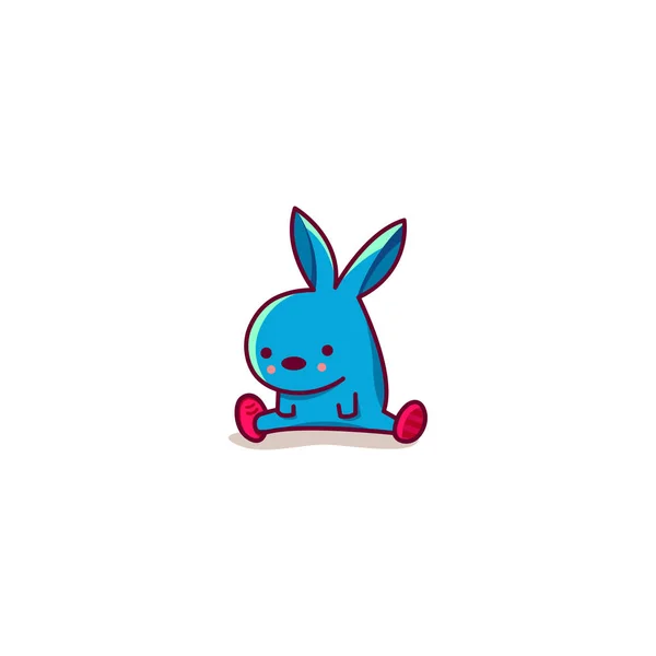Cute Little Rabbit Sport — Stock Vector