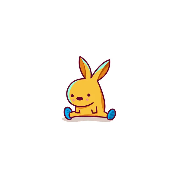Cute Little Rabbit Sport — Stock Vector