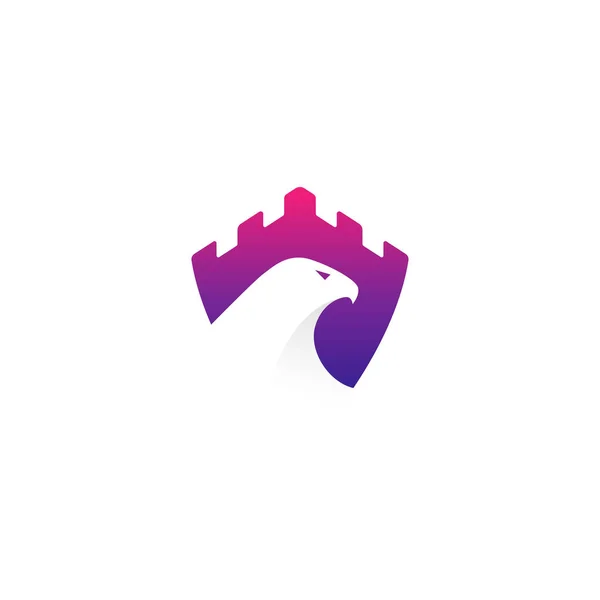 Orzeł tarczowy unikalne logo — Wektor stockowy