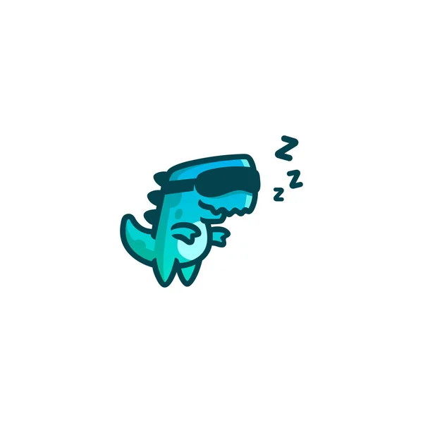 Χαριτωμένος κοιμισμένος κροκόδειλος — Διανυσματικό Αρχείο