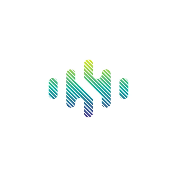 Логотип звукового еквалайзера S — стоковий вектор