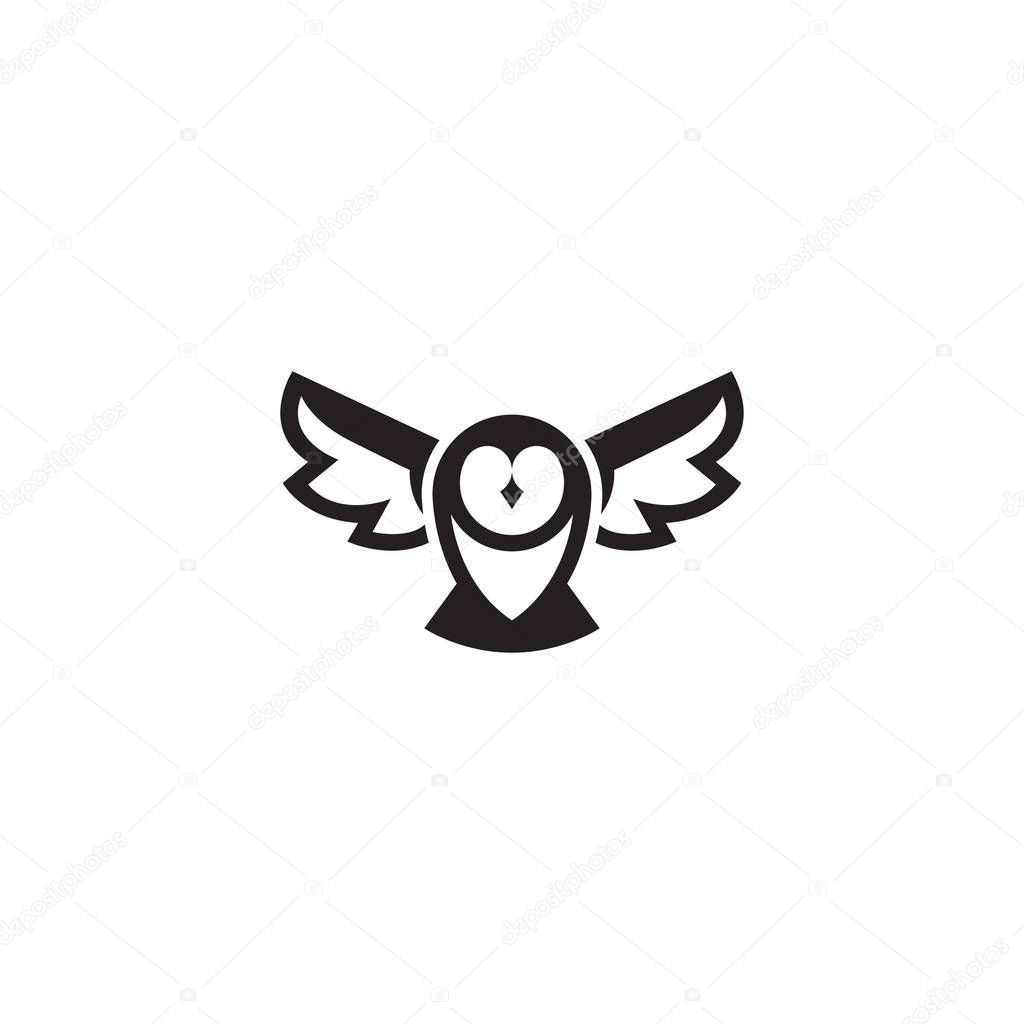 Creative Pin Owl Logo - Icon