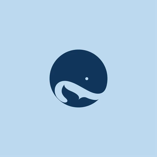 Китовый круг для иконы - логотип — стоковый вектор