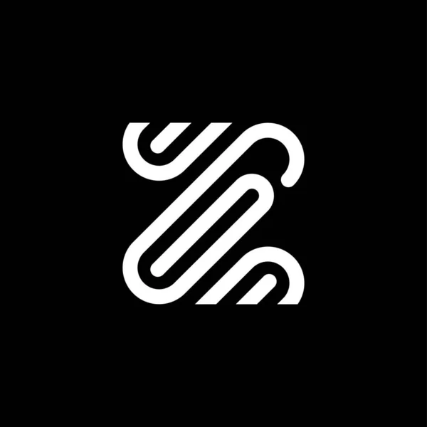 Logo creativo Z con lo stile della clip della carta — Vettoriale Stock